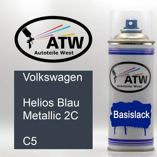 Volkswagen, Helios Blau Metallic 2C, C5: 400ml Sprühdose, von ATW Autoteile West.